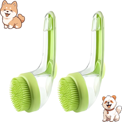 Pet Liquid Long Handle Press Bath Brush
