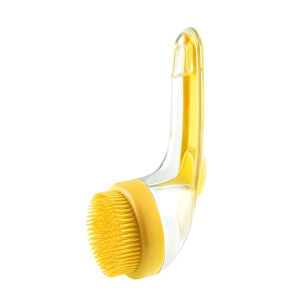 Pet Liquid Long Handle Press Bath Brush