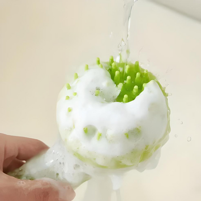 Pet Liquid Long Handle Press Bath Brush