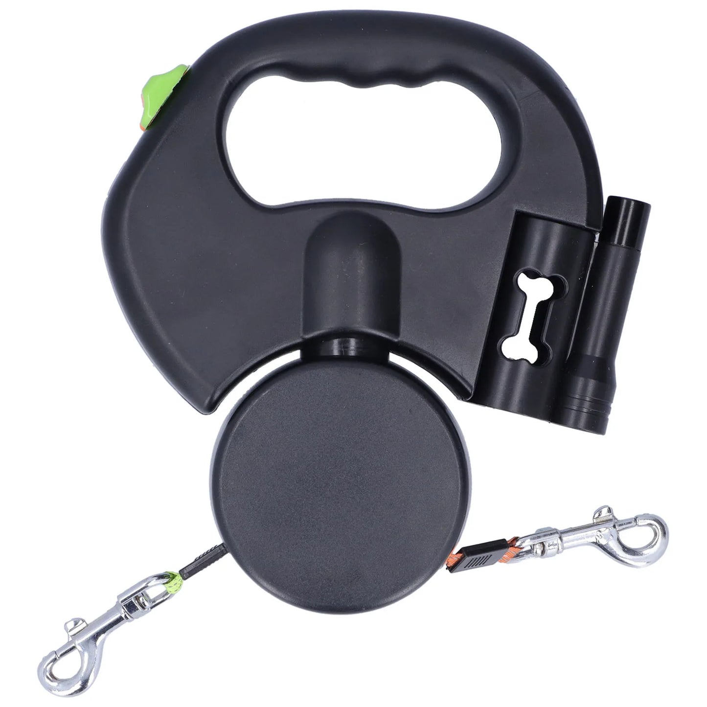 2-Dog Retractable Leash with Light & Bag