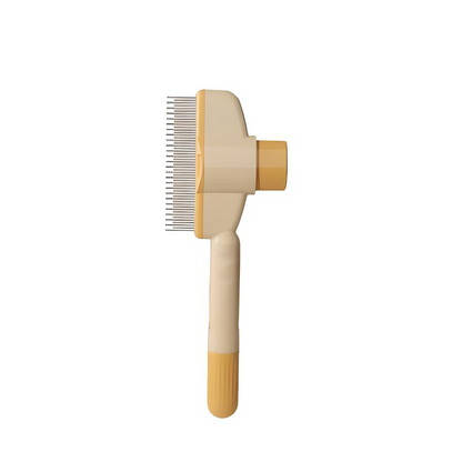 Pet Brush with Release Button, Built-in Stainless Steel